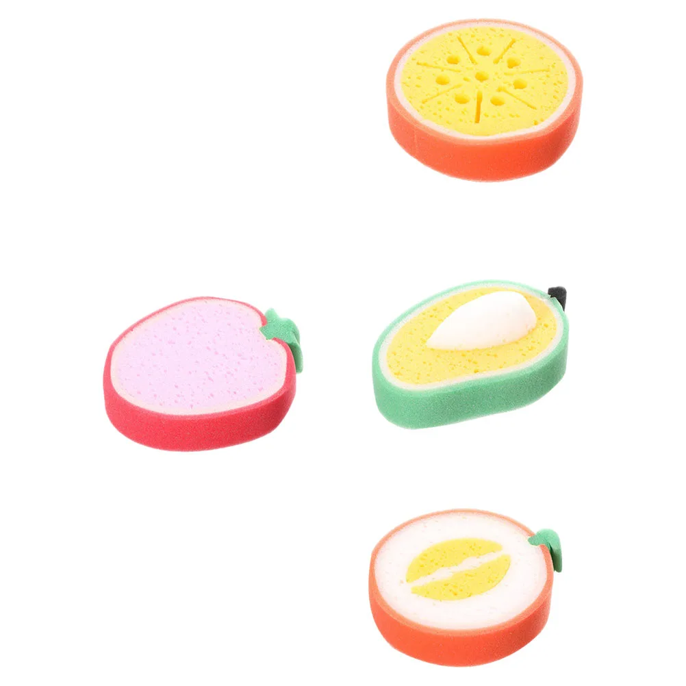 4Pcs Cup Sponges Cleaning Sponges Bowl Scrubber Sponges (Assorted Color)