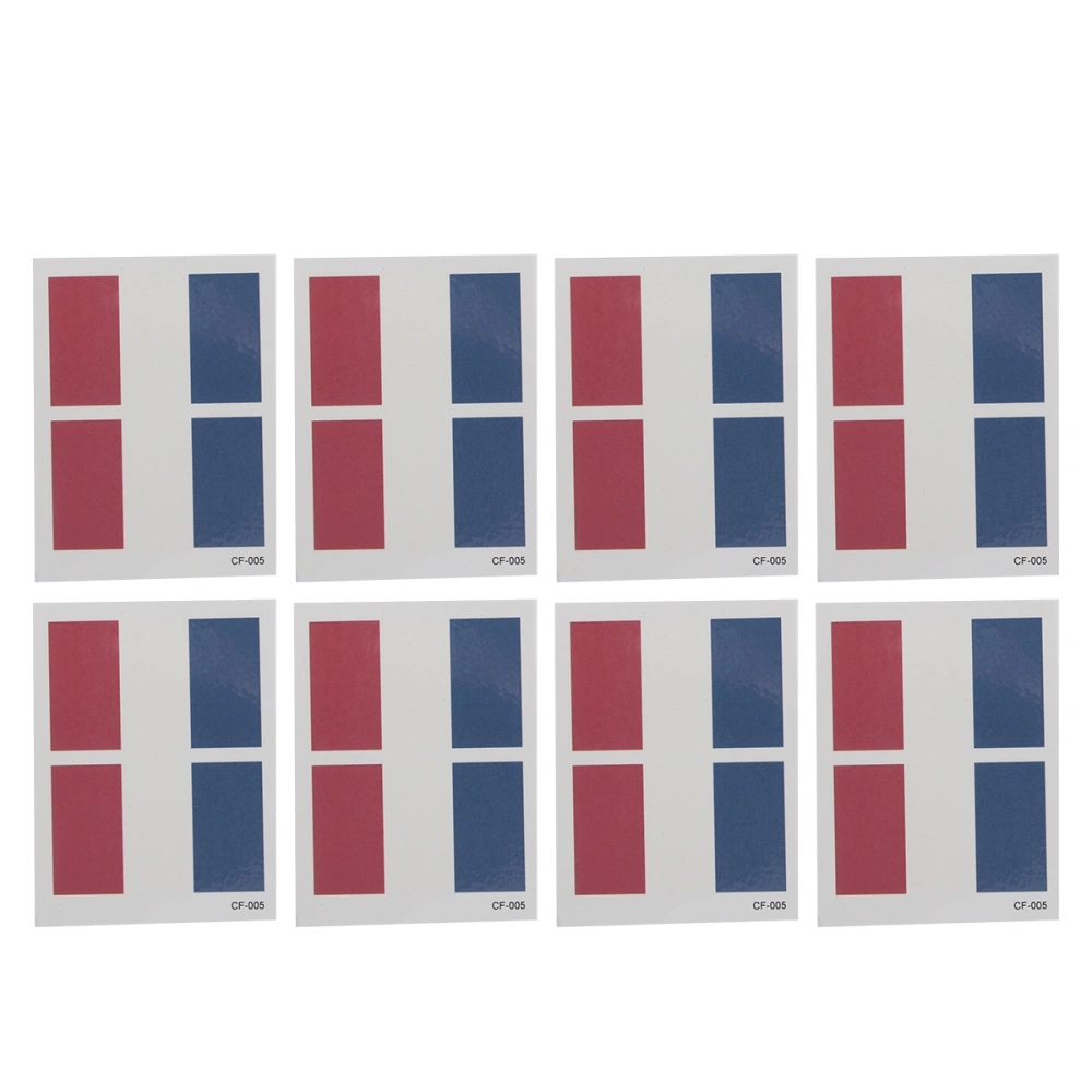 12 Pcs Country Flag Stickers Fashion Sports Body Art Decals  (France)