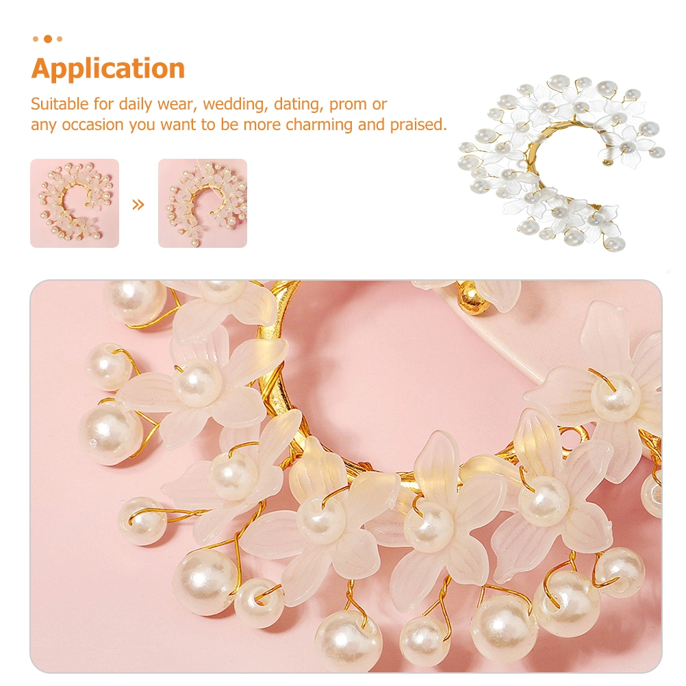 Pearl Ear Clip Ear Cuff No Piercing Earrings Elegant Ear Jewelry for Women