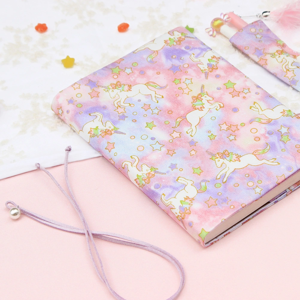 Portable Unicorn Design A6 Book Cover Protective Safety Books Cover Delicate School Stationery for Students Office Home