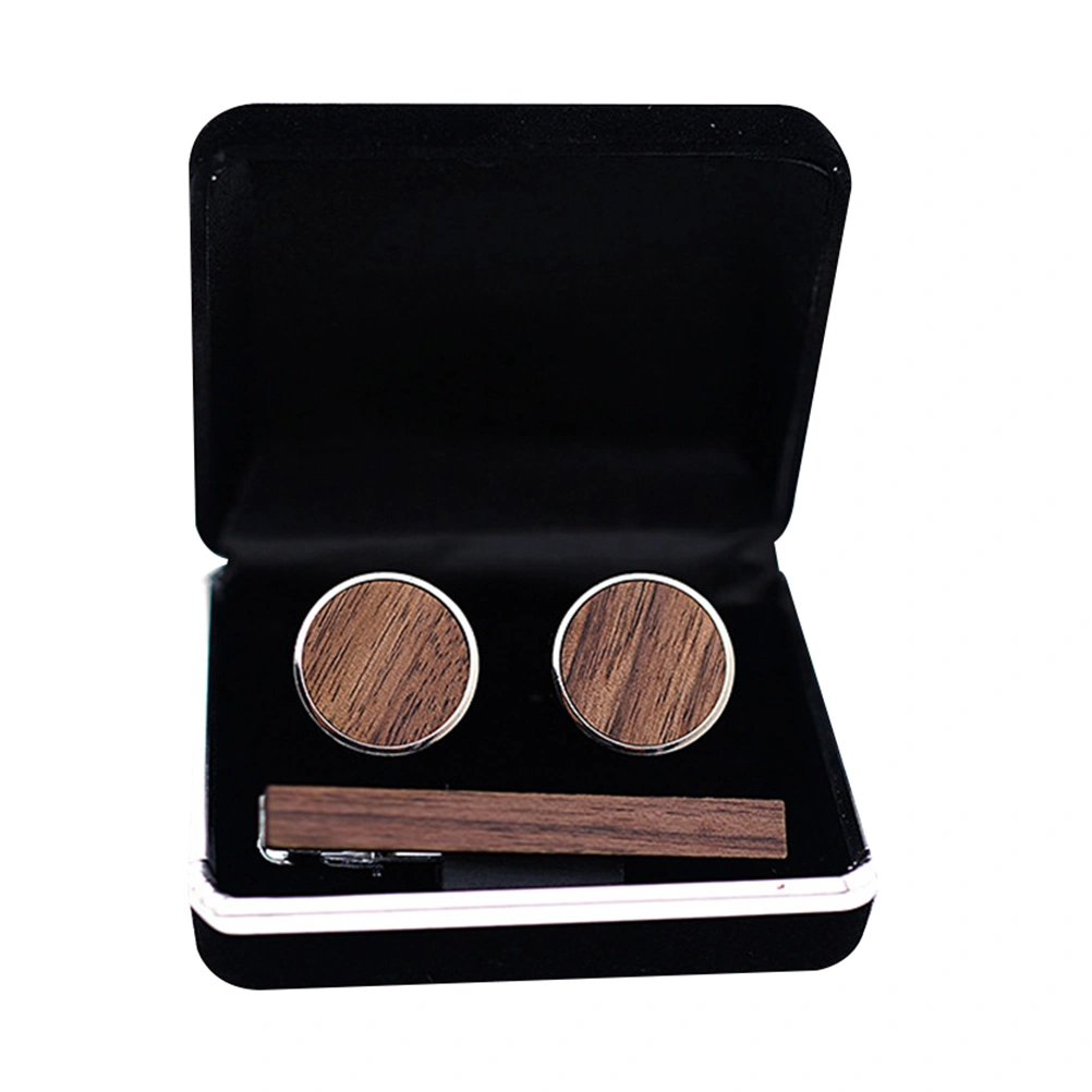 1 set of Sturdy Necktie Fixing Clip Men Tie Clip Cuff Links Cloth Accessories