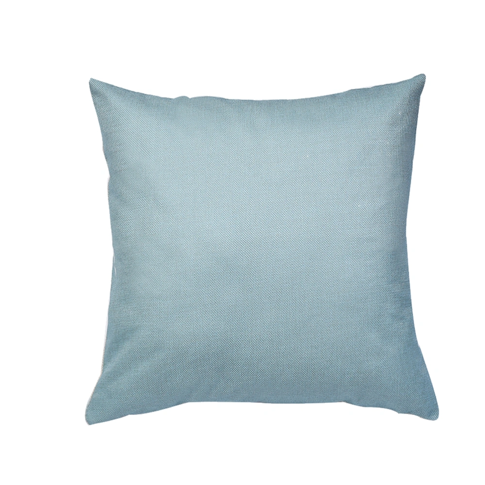 Linen Simple Pattern Cushion Cover Decorative Pillowcase for Sofa Seat Skyblue (PCM177)