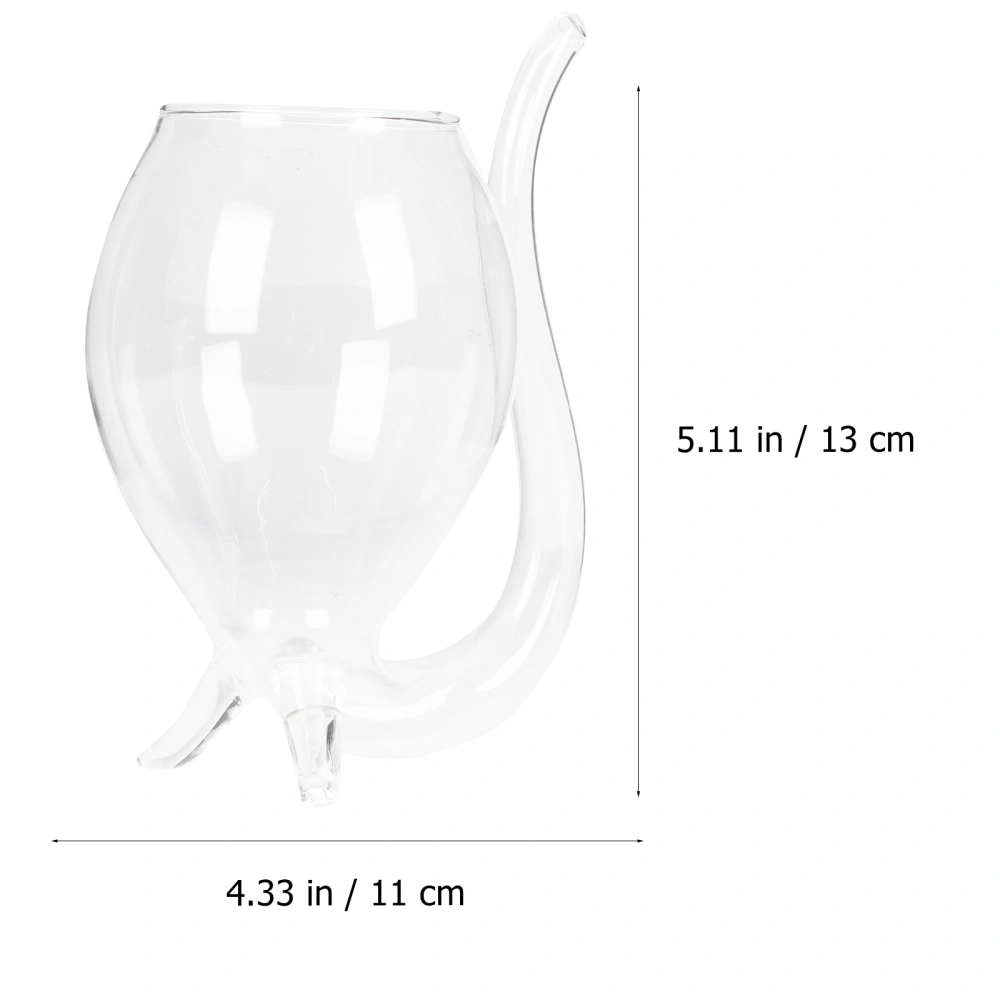 1pc Squirrel Design Glass Cup Cocktail Cup Glass Cup Glass Cocktail Cup for Home