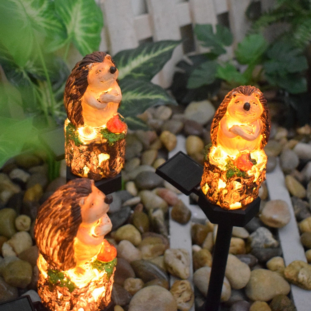 Garden Solar Lights Hedgehog Stake Lights Decorative Outdoor Garden Stake Lamp