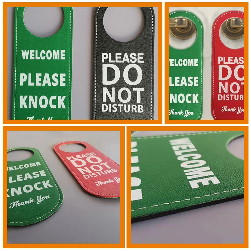 2Pcs Please Do Not Disturb Warning Door Sign Hotel Door Indicator Double Side Hanging Door Sign