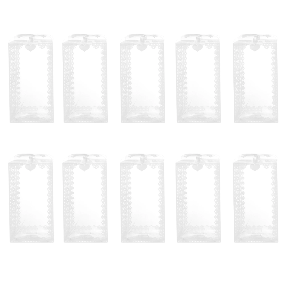 10pcs PVC Transparent Boxes Wedding Candy Packaging Boxes Transparent PVC Boxes