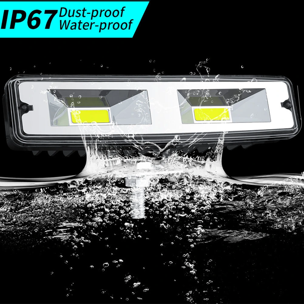 1PC Automobile LED Working Light Multi-purpose Daytime Running Light Car Auxiliary Lamp Off-road Vehicle Retrofitting Lights for Car Truck Use (48W White Black)