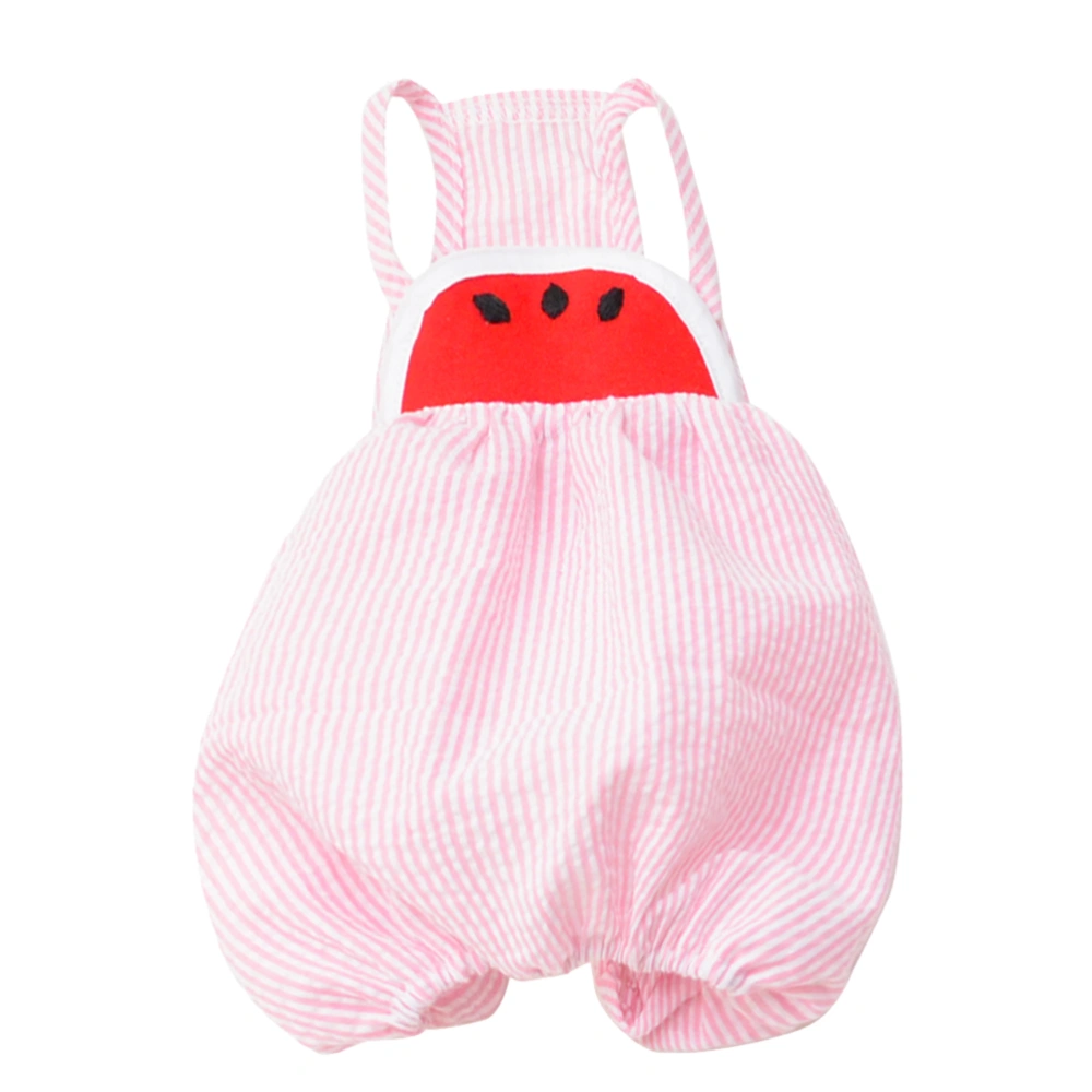 Dog Sleeveless Clothes Comfortable Pet Sling Pants Watermelon Stripe Pattern Pants Photo Props Costume for Teddy Home Cosplay (Pink, Size XXL)