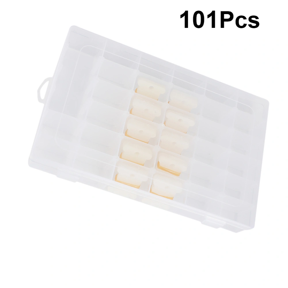 1 Set/101 Pcs Cross Stitch Tools Accessary for Household Sewing Embroidery with Plastic Storage Case Winding Plate Boards