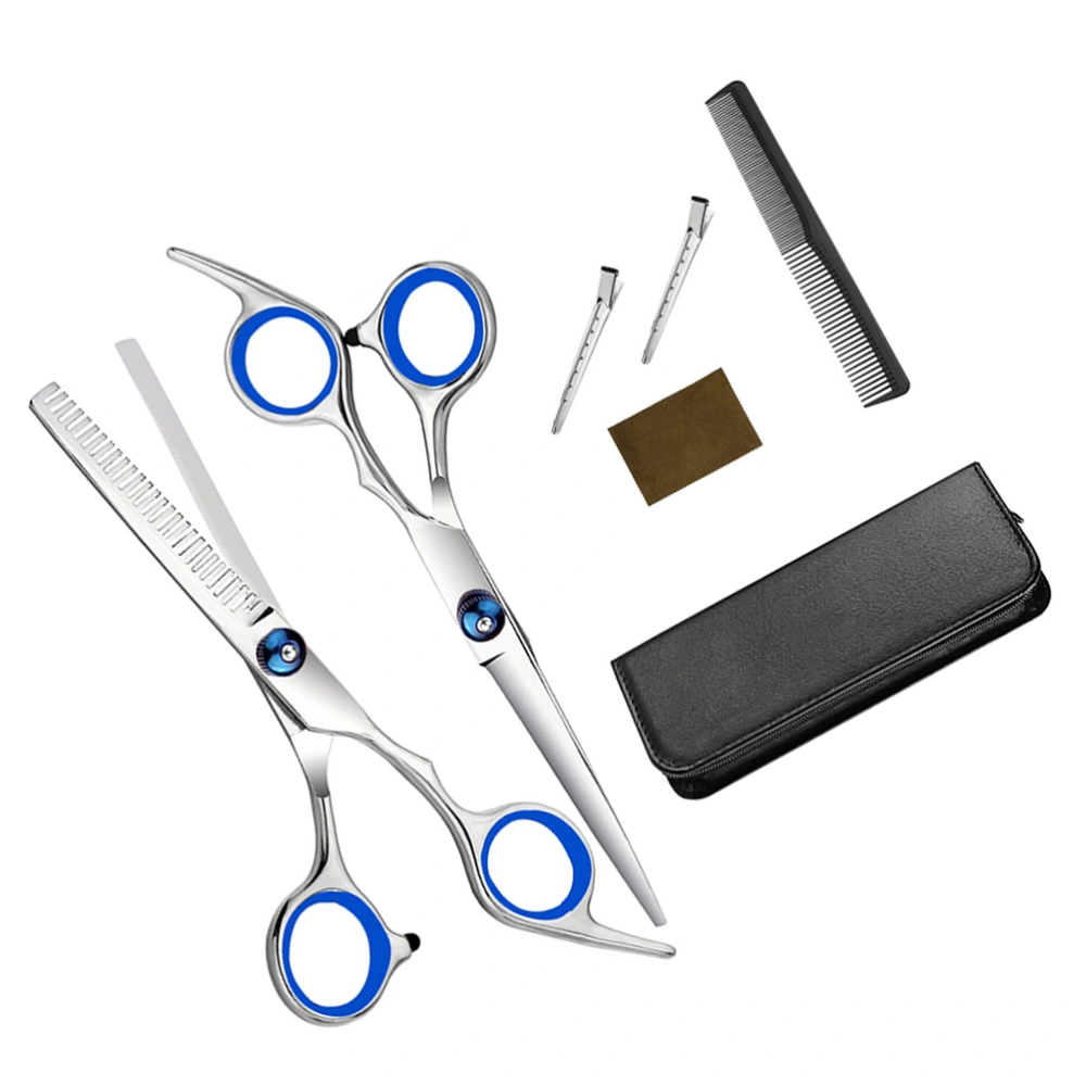 1 Set/7pcs Convenient Haircut Scissors Tools Kit Hair Cutting Supplies Barbershop Accessories for Daily Use