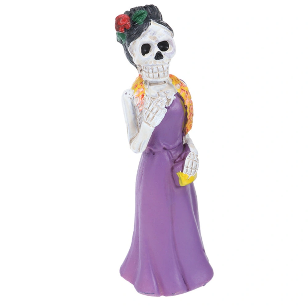 1pc Halloween Skeleton Model Adornment Creative Resin Craft Desktop Decoration