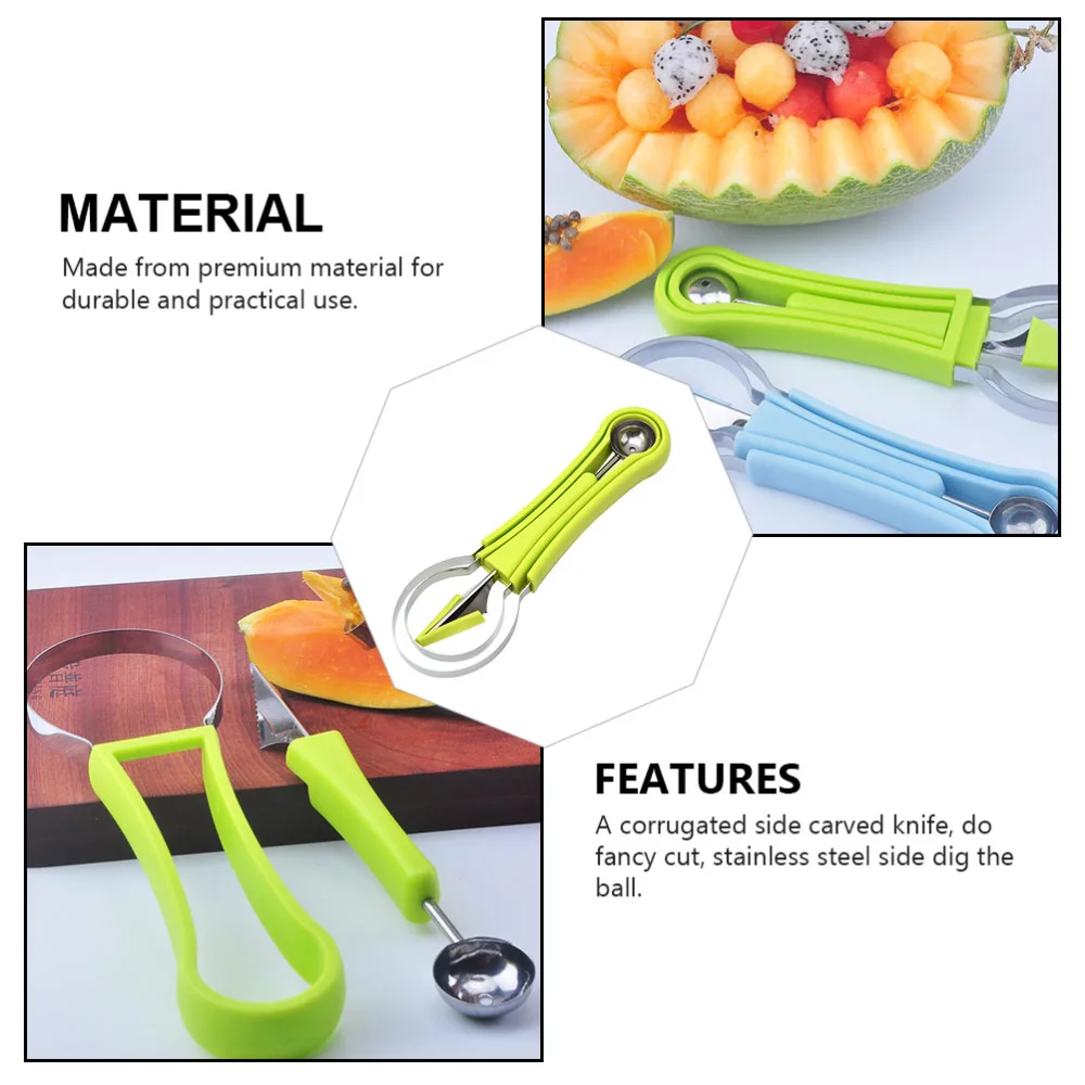 1 Set Fruit Carving Digging Kit Stainless Steel Fruit Carving Cutting Tool Set