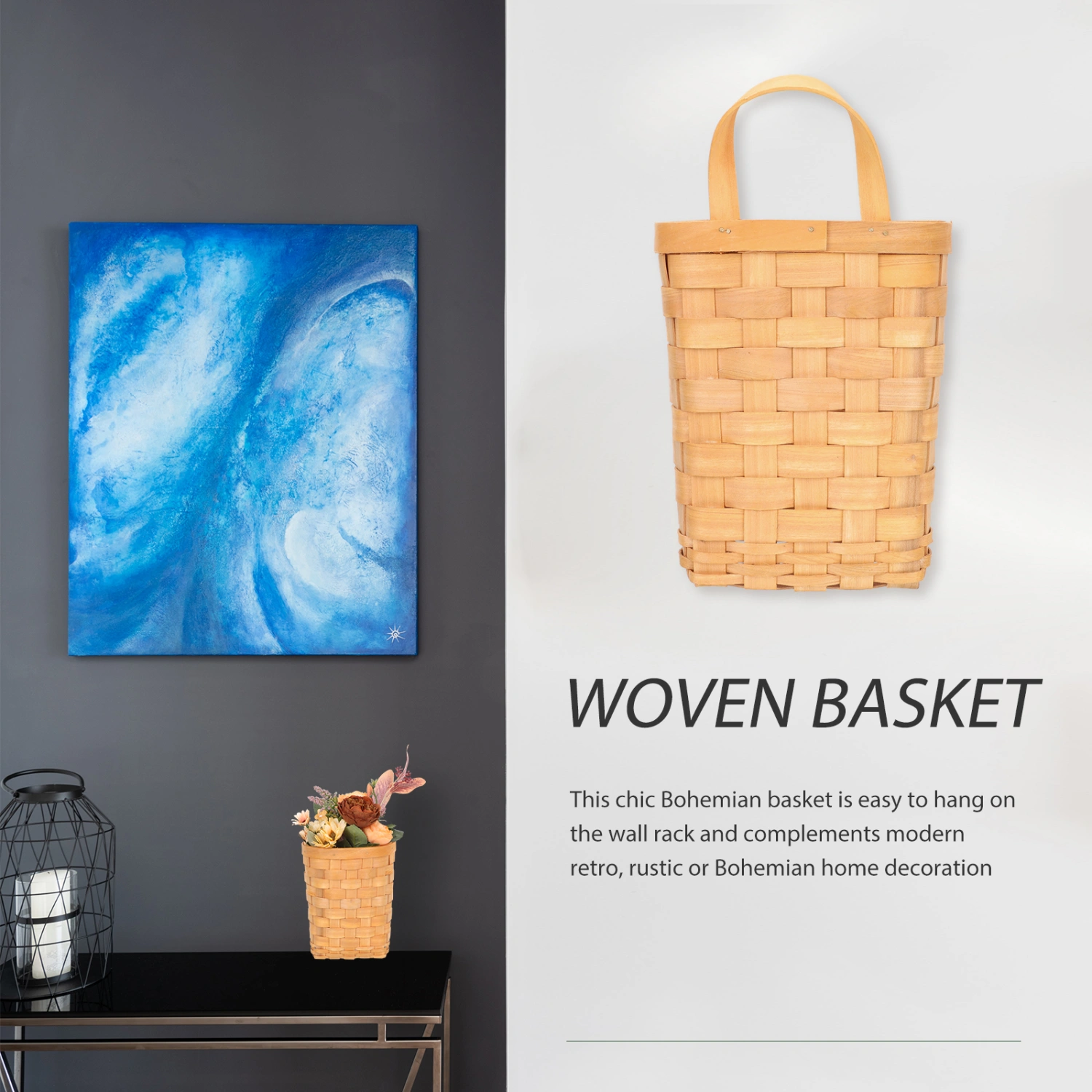 Woven Storage Baskets Woven Hanging Organizer Kitchen Hanging Storage Bins