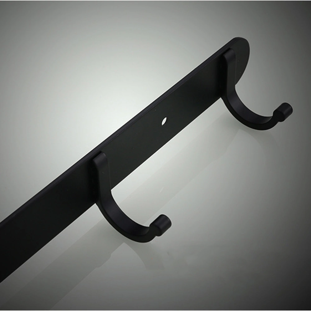 1pc Coat Hook European Style Wall Mounted Hook Black Space Aluminum Wall Racks Door Hanger for Home Hotel