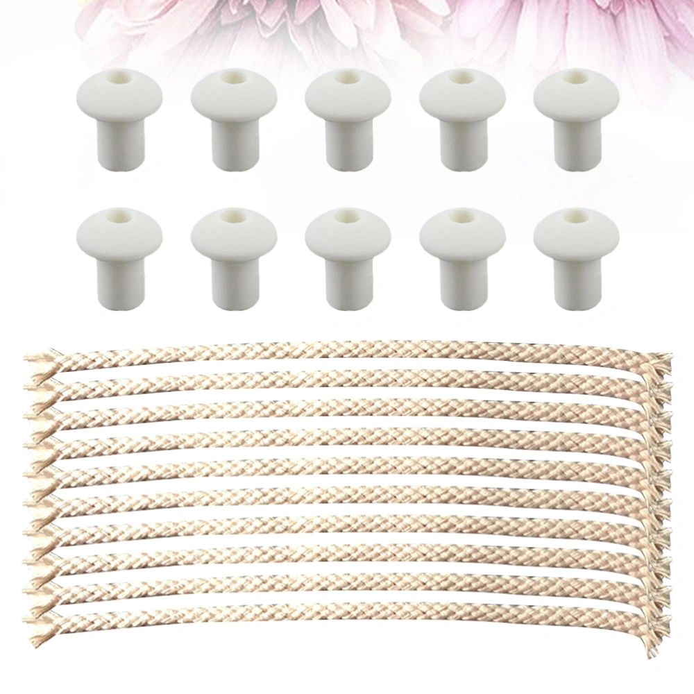 40PCS Wick Thread Ceramic Wicks Kit Alcohol Burner Cotton Wick Kit Simple Ceramic Wick Kit Premium Alcohol Lamp Accessories for Home Store