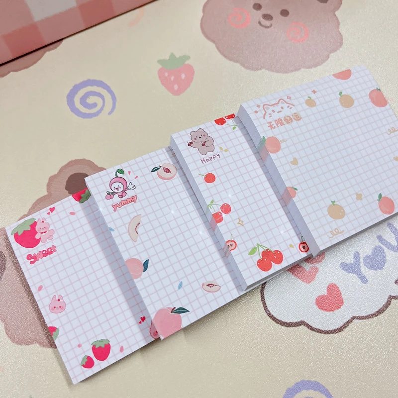 4 Books Memo Pads Tearable Memo Stickers Portable To-do List Memo Pads Notes Stickers