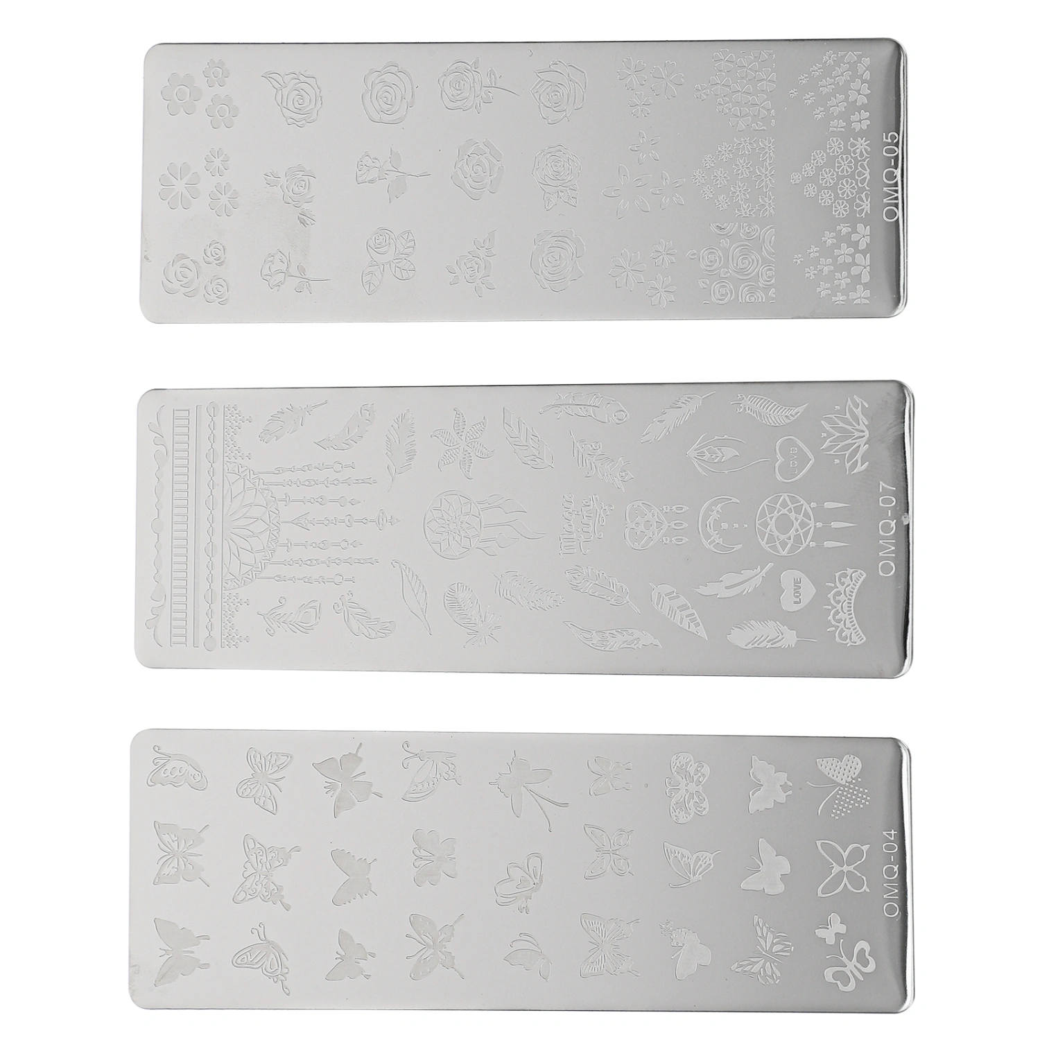 3pcs Nail Art Stamping Tool Kit Nail Stamping Plates Manicure Nail Art Template