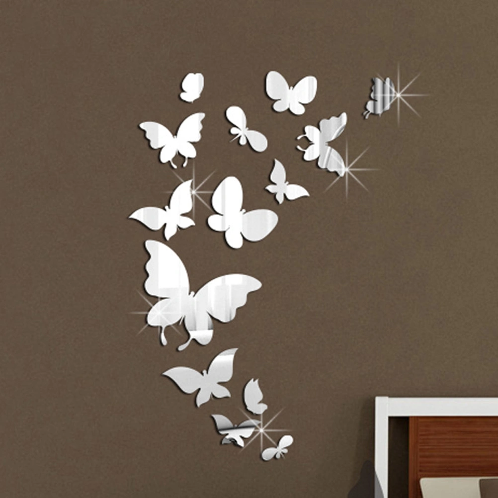 Mirror Wall Stickers Art Murals Wall Decals for Home Bedroom Living Room Bathroom Decoration