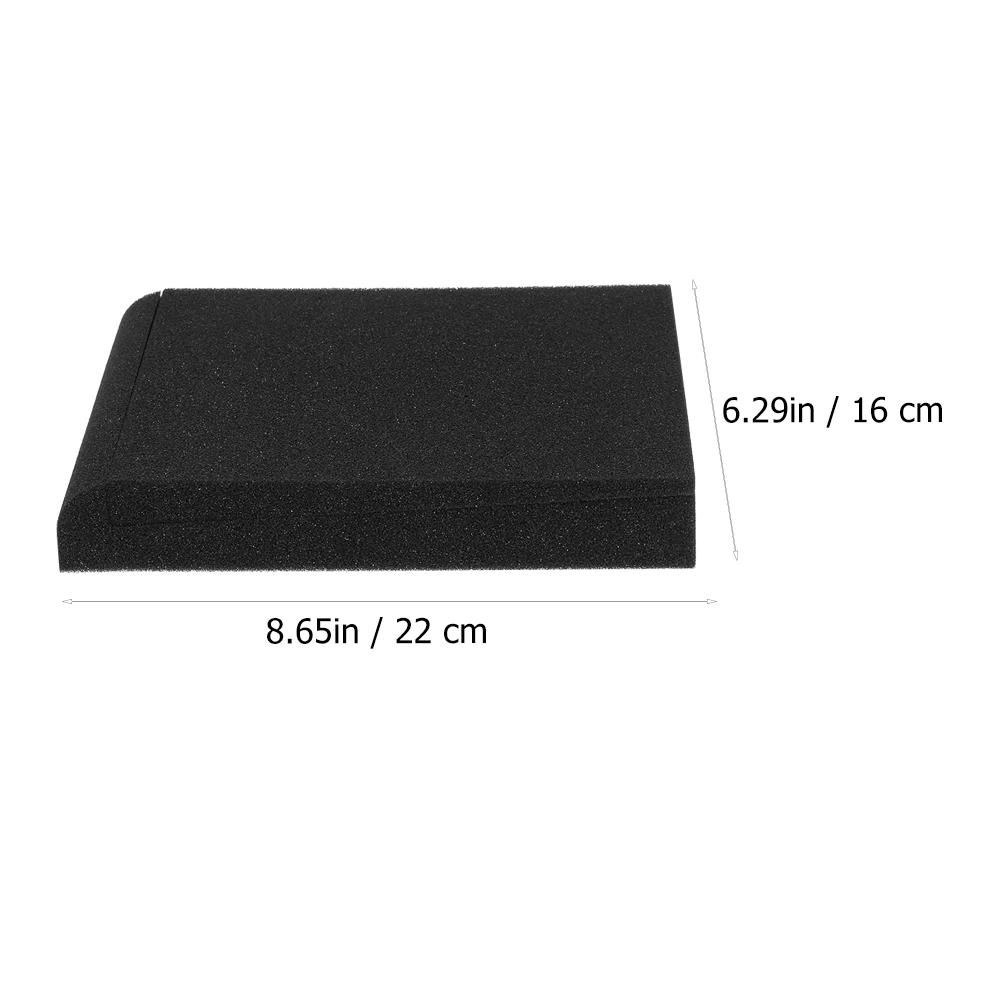 1pc Small Speaker Isolation Pad High-density Sponge Shock-absorption Cushion (Black)