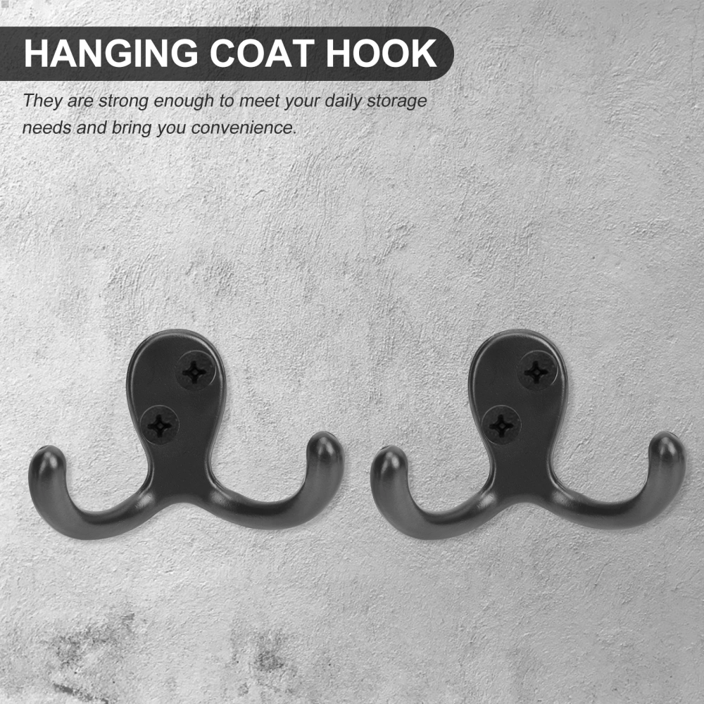 10PCS Spray Paint Coat Hat Hook Simple Single Hook Double Hook for Bedroom