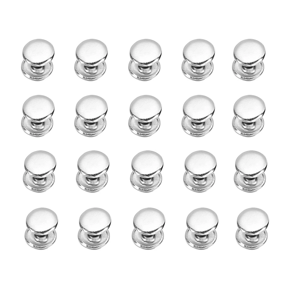 100 Set 5x5MM Round Double Rivet Stud Collision Nail Metal Spike Leathercraft Shoe Bag Belt Garment Bracelet DIY Accessories