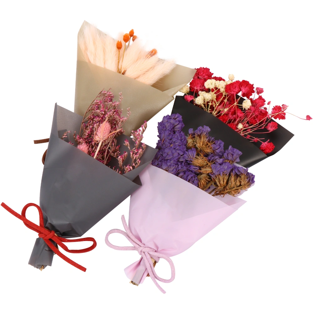 1 Set/4pcs Simulation Dried Flower Mini Flower Bouquet Gift Box Festival Prop