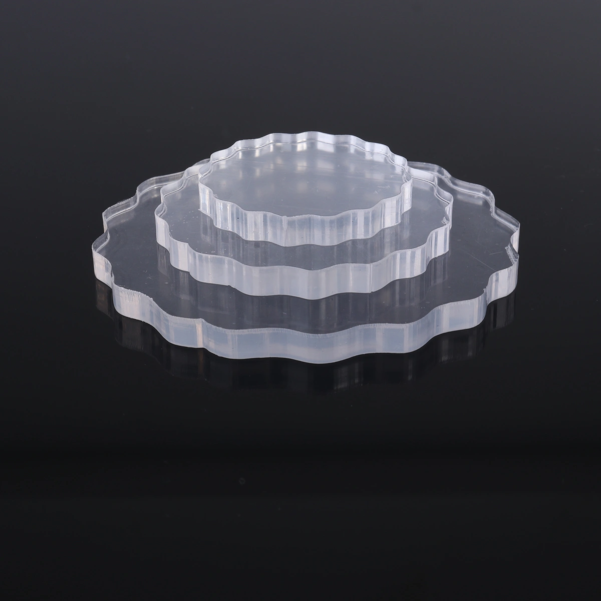 3Pcs Acrylic Clear Stamping Blocks Set Essential Stamping Tools for Scrapbooking Crafts Making