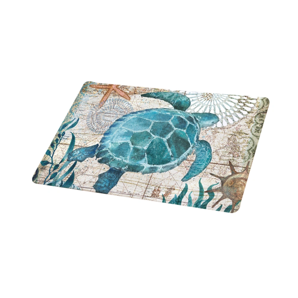 1PC 40x60cm Doormat Vintage Marine Organism Printed Floor Mat Non Bathroom Rug (Pattern 4)