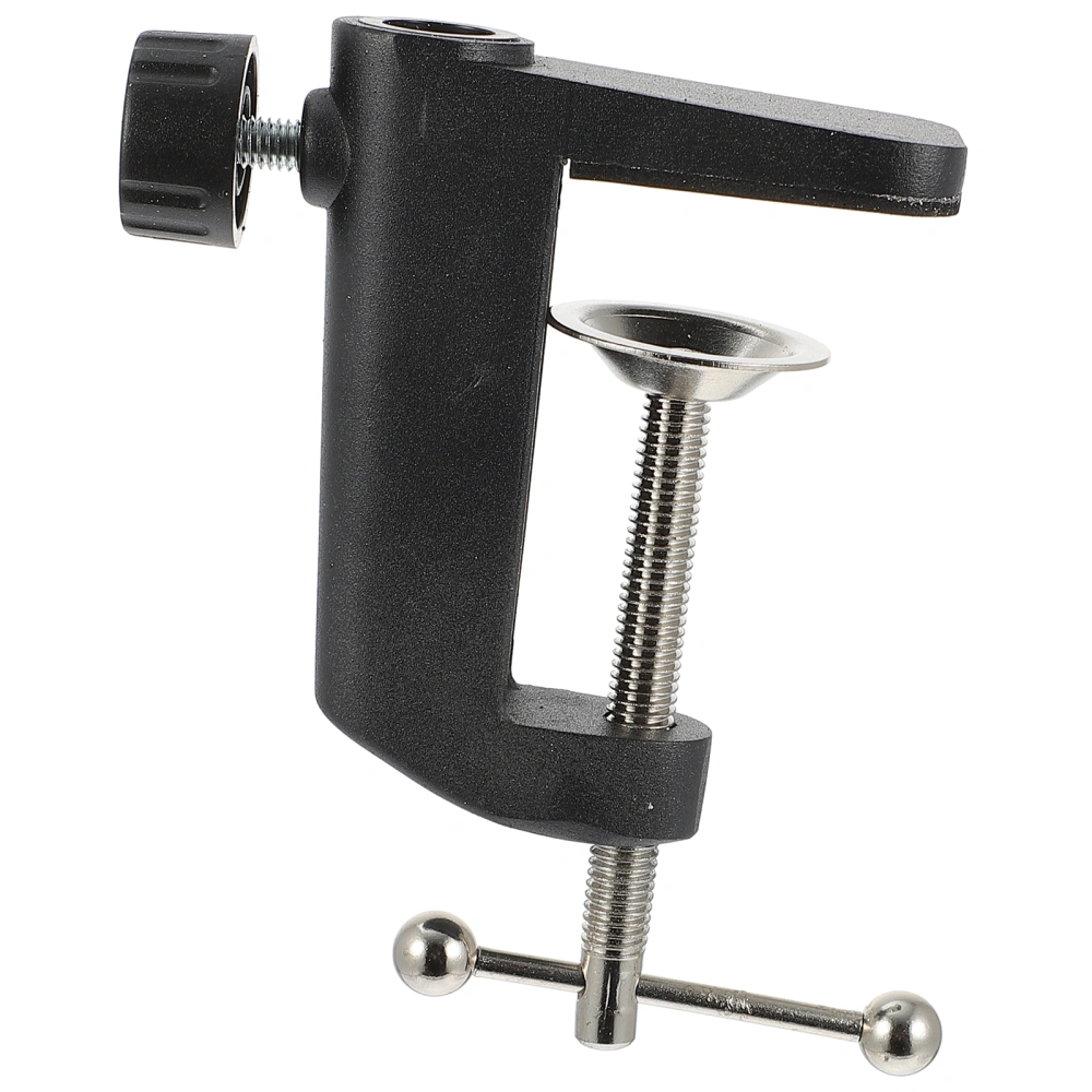 1Pc Bracket Base Microphone Cantilever Bracket Base Mic Clamp for Table (Black)