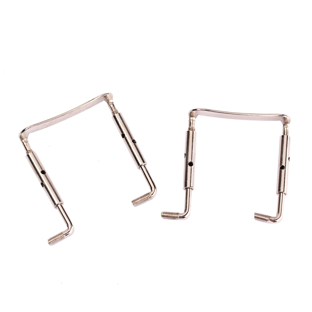 2pcs Plated Violin Chinrest Chin Rest Clamp Screw Durable Chinrest Replacement Parts