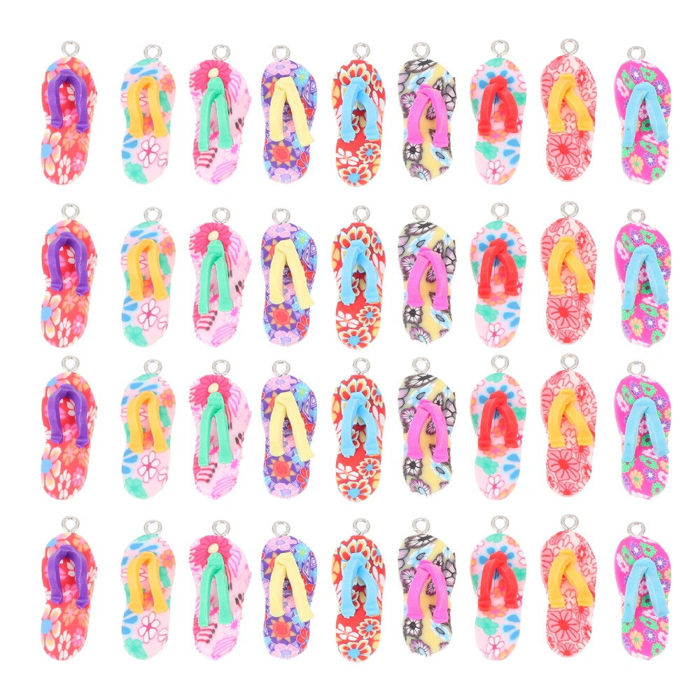 60pcs Simulation Slipper Charms Jewelry Pendants Earring Diy Accessories