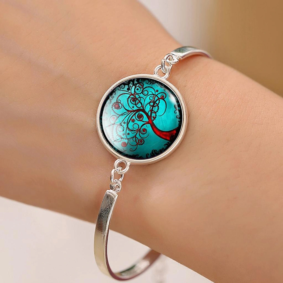 Fashion Lifetree Necklace Bracelet Earrings Set Women Jewellery Gift