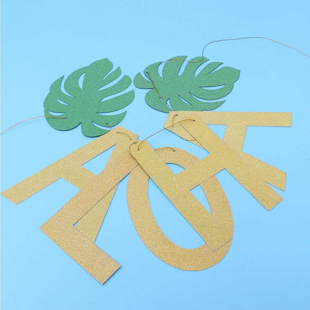 Mexican Carnival Banner Party Aloha Hanging Bunting Turtle Leaf Hanging Garland Wedding Birthday Party Baby Shower Party Favors