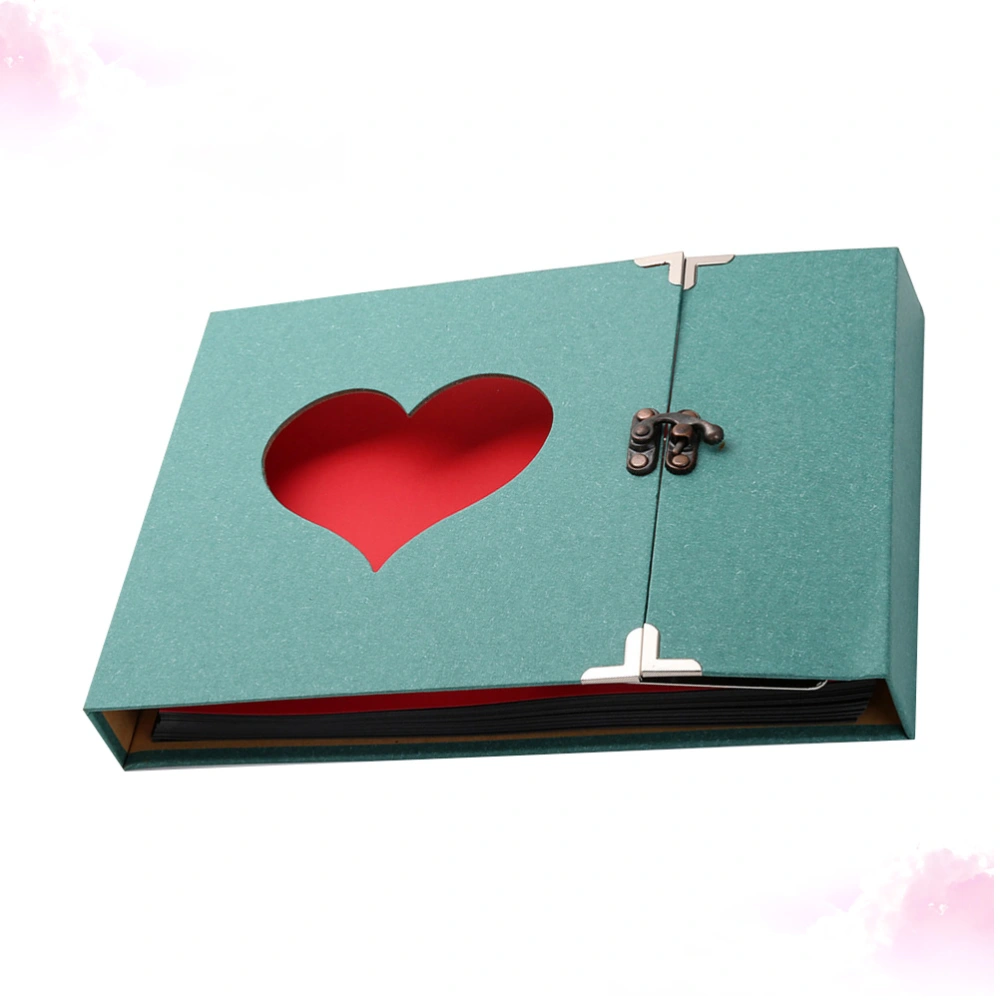 Hardcover DIY Scrapbook Photo Album Homemade Memory Book Album Heart Design Loose Album Iron Photo Album