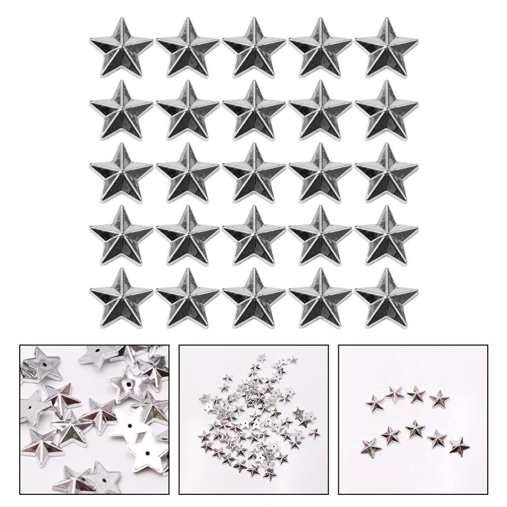 200pcs Acrylic Star Shape Decor Clothes Star Ornaments DIY Crafts Decor