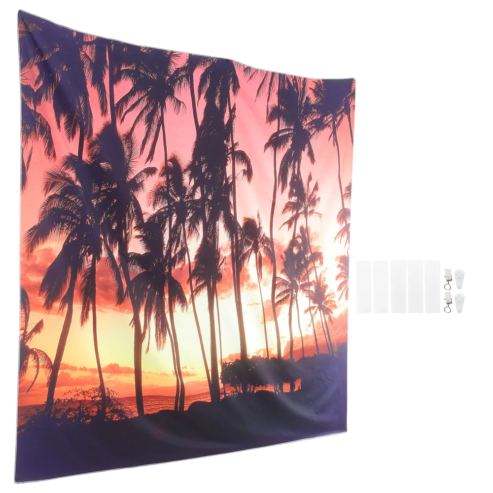 1 Set of Creative Seaside Landscape Printed Wall Hanging Pretty Tapestry Wall Decor