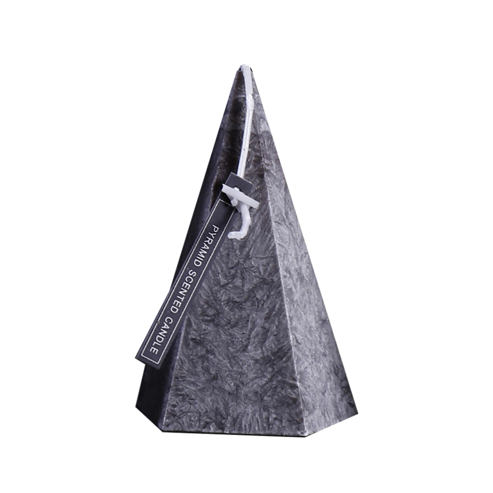 Creative Geometric Cone Candle Essential Oil Scented Candles Household Fragrance Candlelight Dinner Table Candle Decoration (Grey)