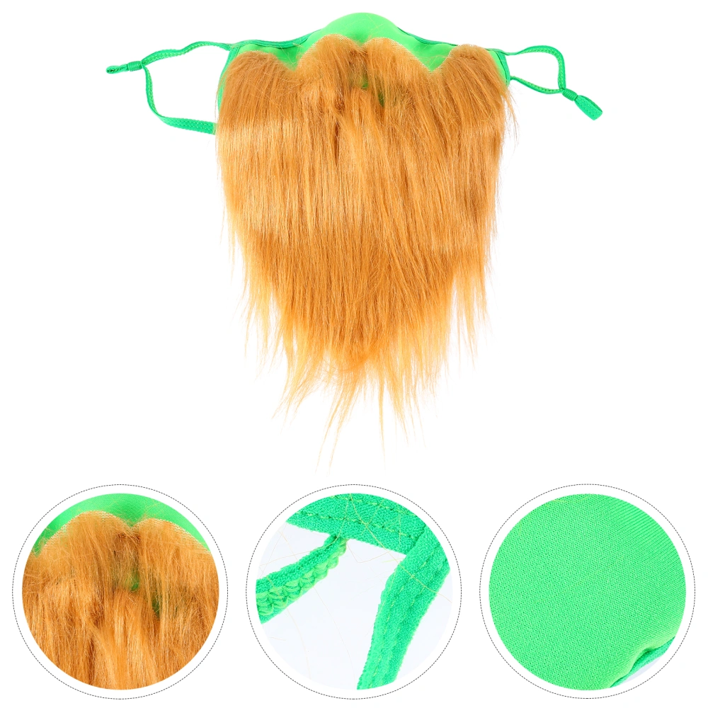 1pc St. Patrick's Day Beard Fake Beard Face Mask Stage Performance Beard