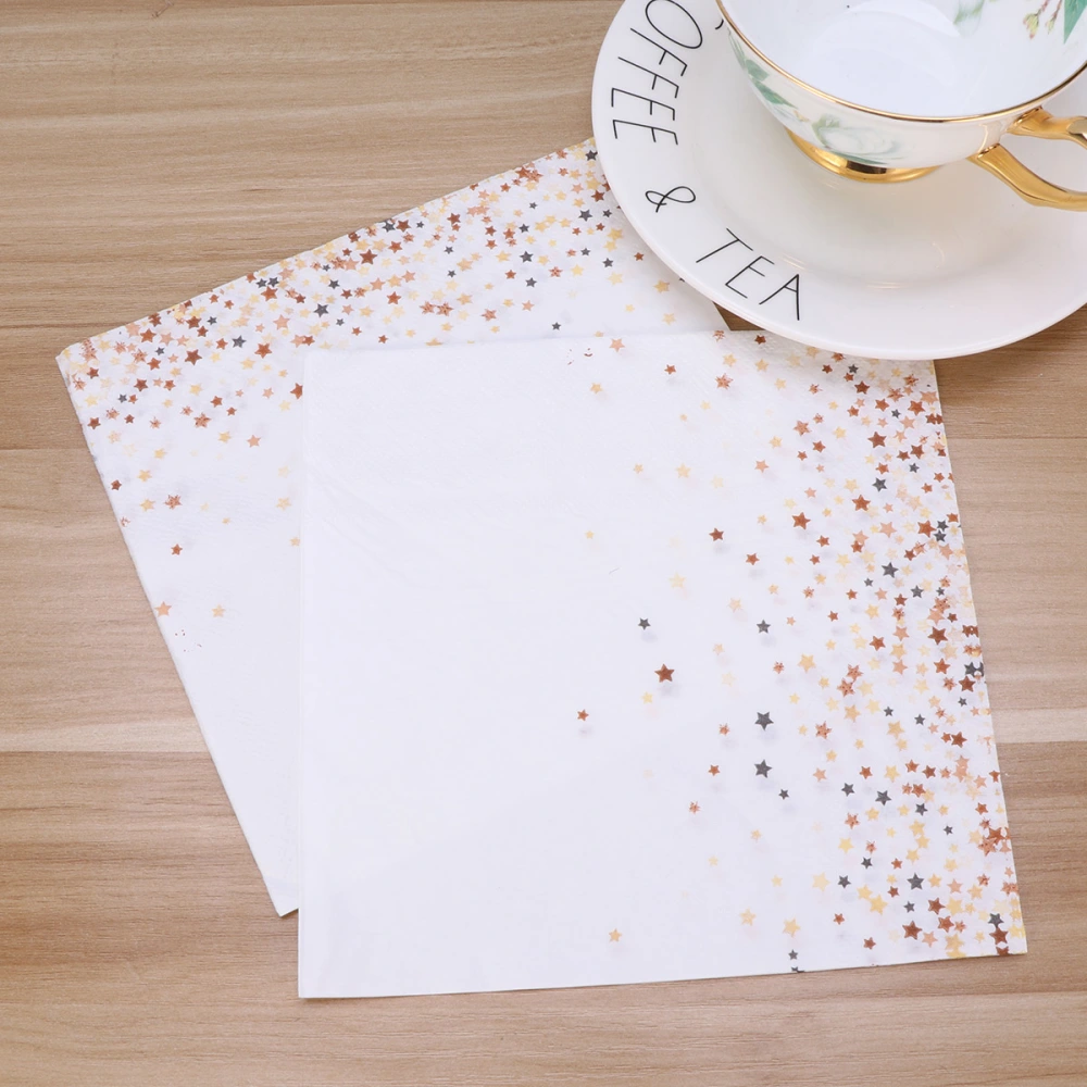 100pcs Printing Napkin Star Napkin for Party Gathering Festival Home