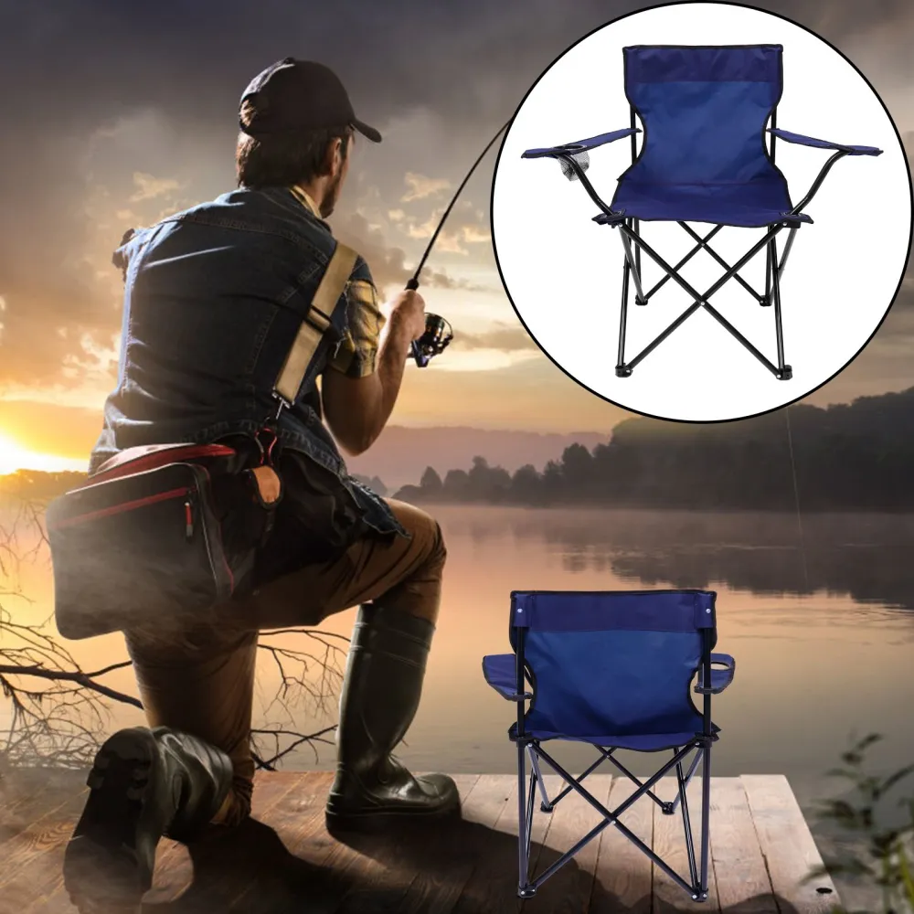 1 Pc 50x50x80cm Outdoor Folding Chairs Portable Fishing Stools Fishing Gear