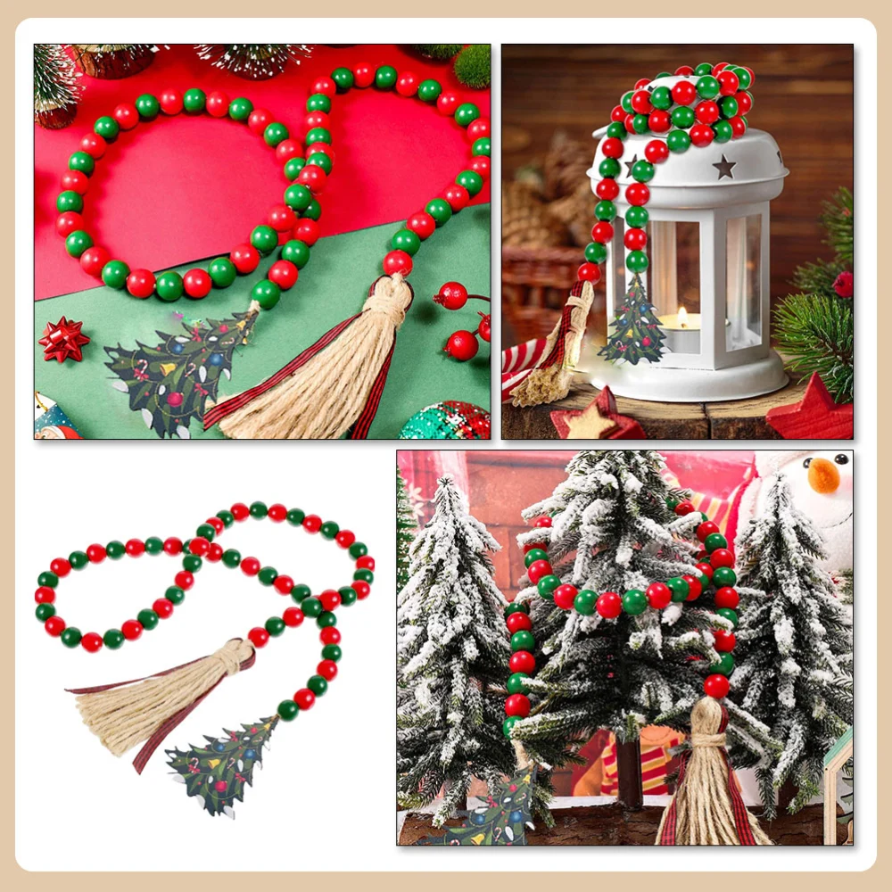 Xmas Beaded Pendant Xmas Bead Crafts Tired Tray Decor Xmas Ornament Party Supplies