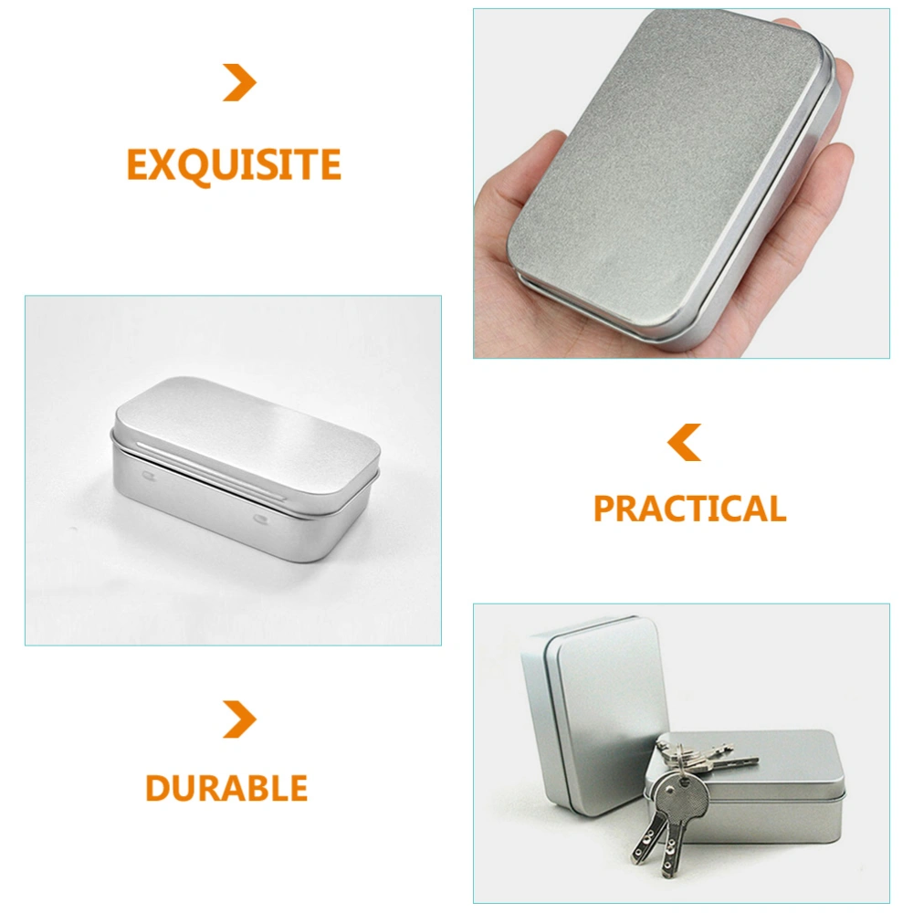 6Pcs Portable Metal Boxes Tinplate Cream Cases Tinplate Sample Organizers