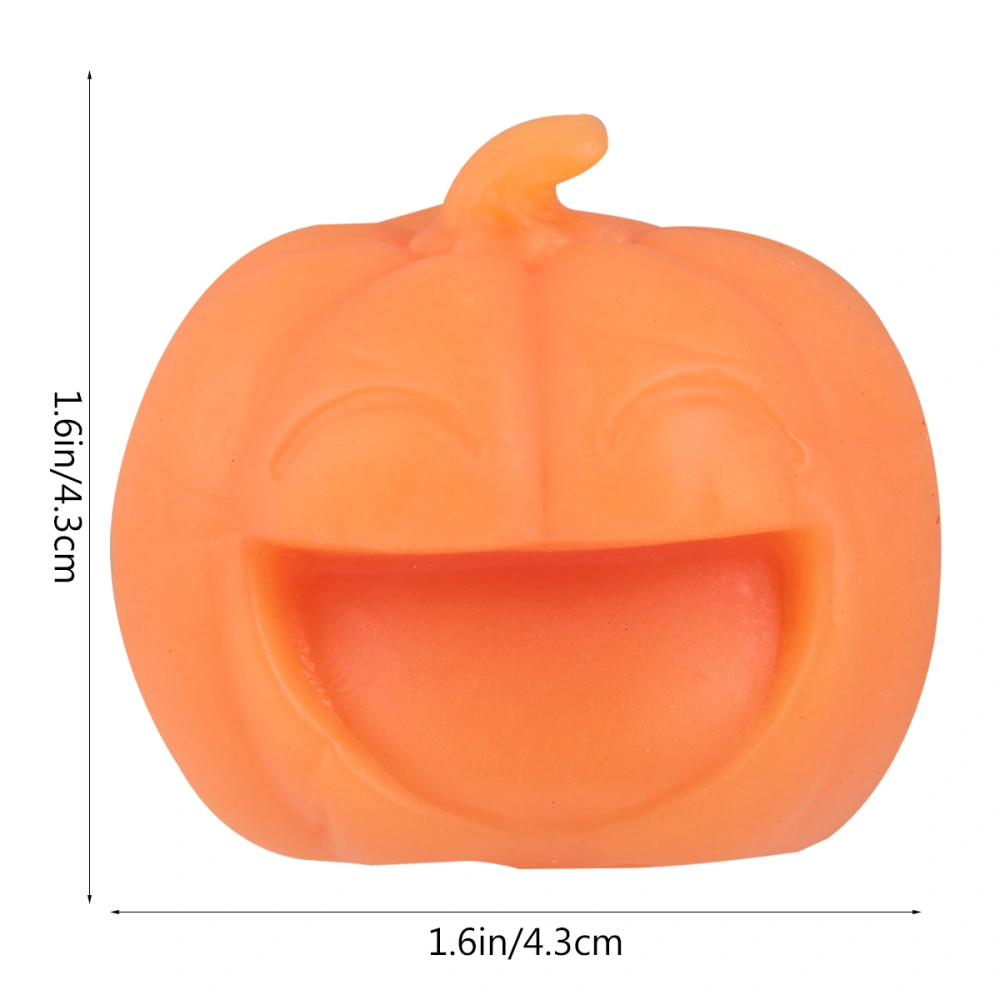 1 Set 3pcs Creative Halloween Polyethylene Doll Decompression Toys Pumpkin Themed Design Vent Plaything for Kids Children (Orange)