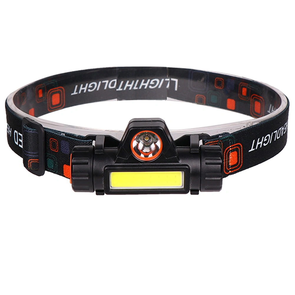 Rechargeable USB Headlight Magnetic Headlamp Portable Head Light for Outdoor Camping Fishing Home (Black)
