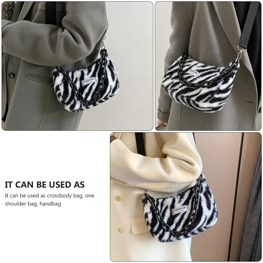 Multifunctional Tote Bag Mini Cross Body Bag Zebra-stripe One-shoulder Bag