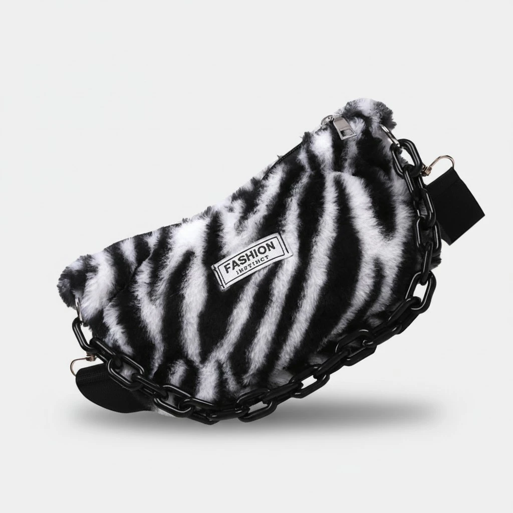 Multifunctional Tote Bag Mini Cross Body Bag Zebra-stripe One-shoulder Bag