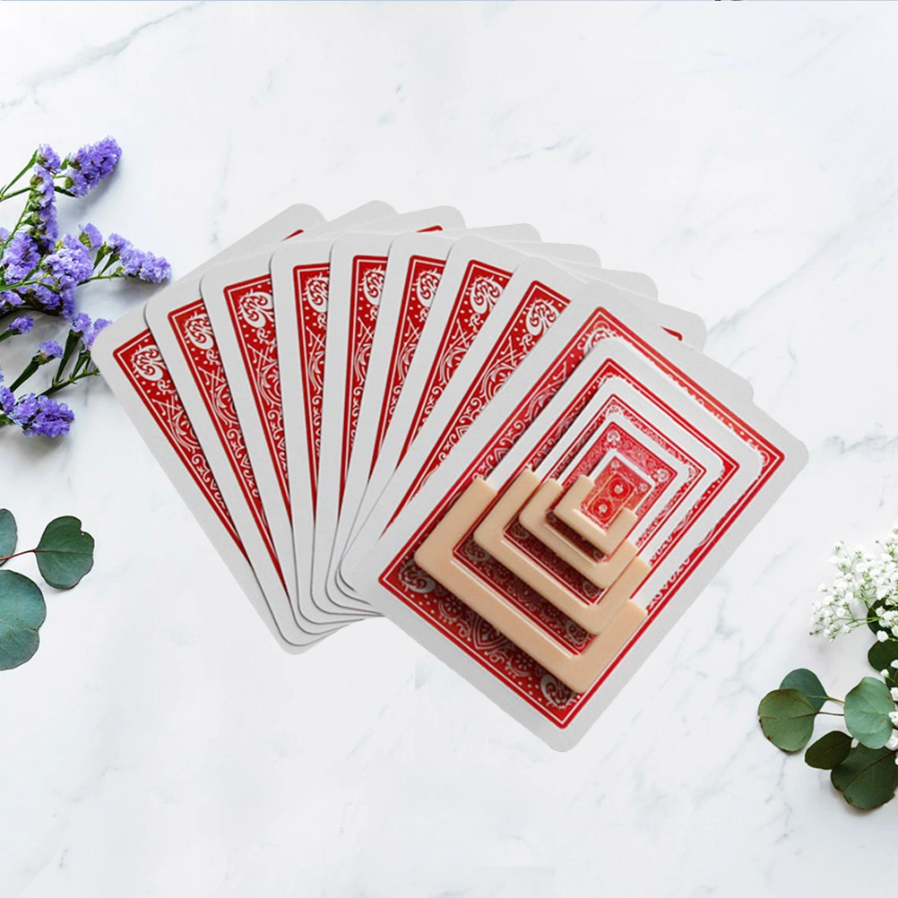 2 Pcs Shrinking Prop Funny Tricks Smaller Playing Cards Tools Stage Performace Accessory (Red)