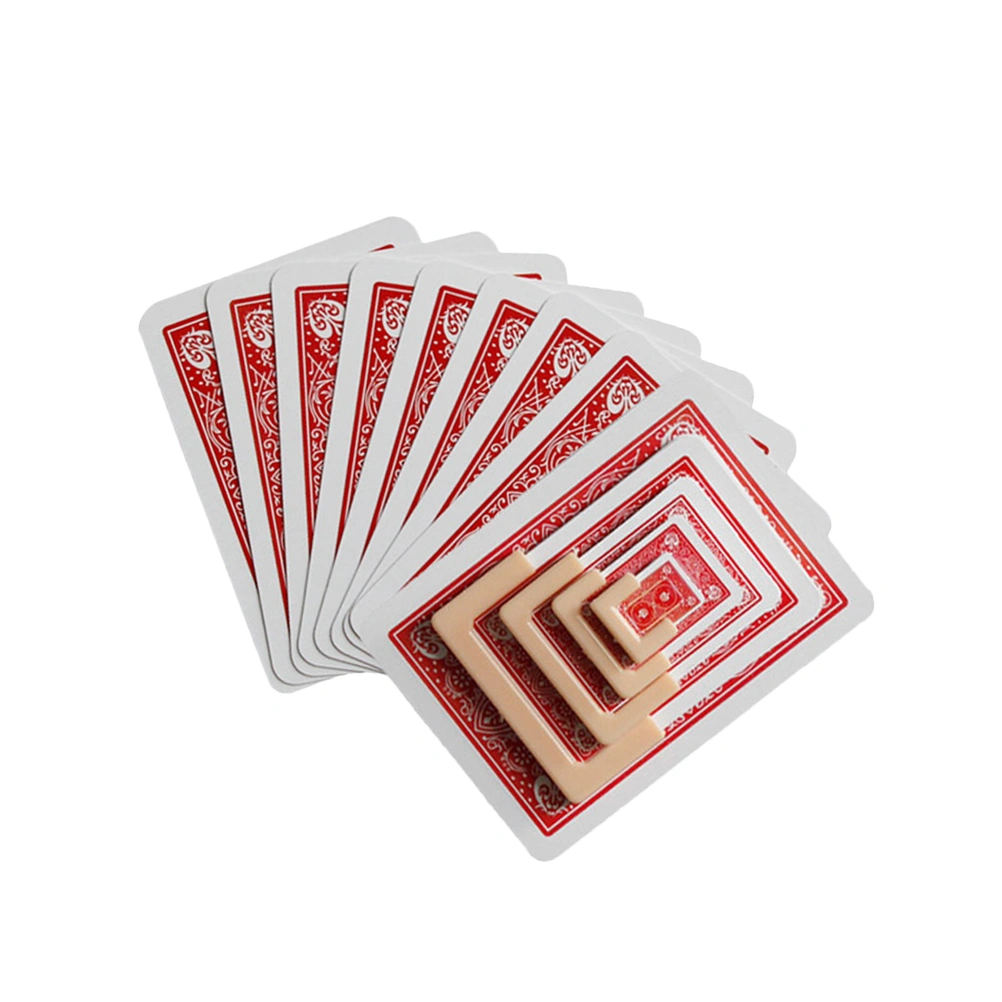 2 Pcs Shrinking Prop Funny Tricks Smaller Playing Cards Tools Stage Performace Accessory (Red)