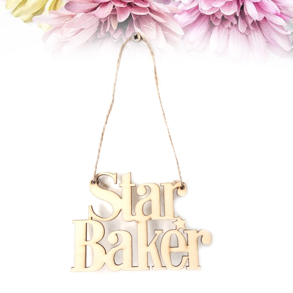 Wood Star Baker Hanging Mother's Day Hanging Decor for Festival Party Home Gathering