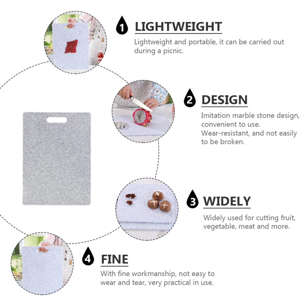 1pc Imitation Marble Chopping Board Portable Cutting Board PP Chopping Board